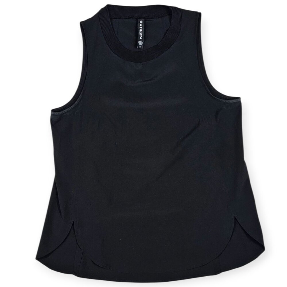 Athleta Black Performance Tank Top - Women's Small - Ribbed Trim